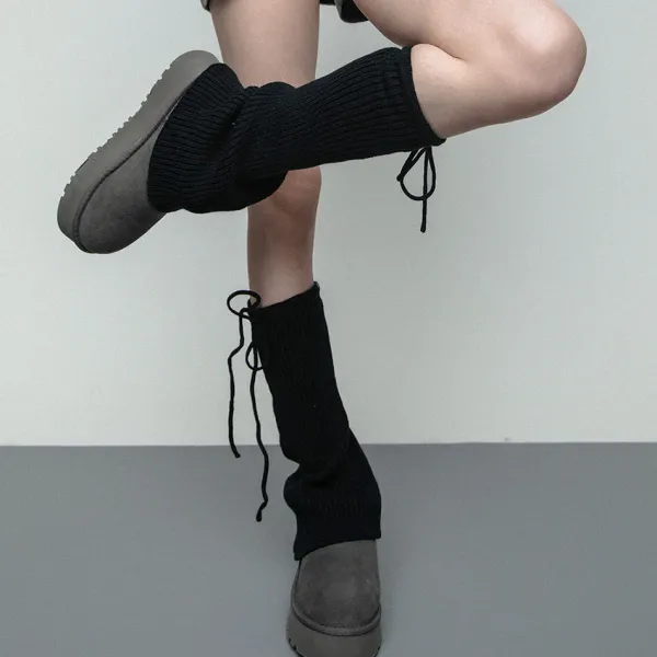 Other*Boogzel Clothing Soft Girl Ribbed Leg Warmers