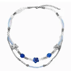 Necklaces & Chokers*Boogzel Clothing Soft Grunge Beaded Necklace Blue