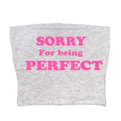Y2K Tops|Crop Tops*Boogzel Clothing Sorry For Being Perfect Tube Top