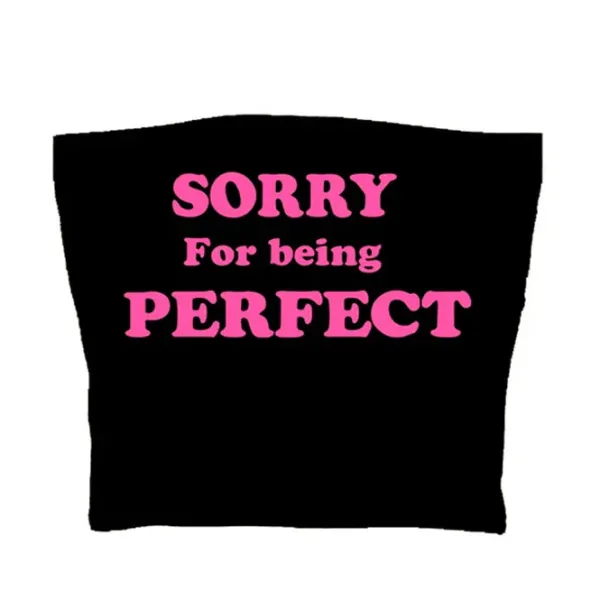 Y2K Tops|Crop Tops*Boogzel Clothing Sorry For Being Perfect Tube Top