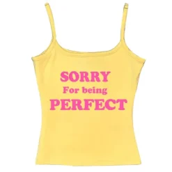 Y2K Tops|Crop Tops*Boogzel Clothing Sorry For Being Perfect Tank Top