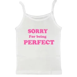 Y2K Tops|Crop Tops*Boogzel Clothing Sorry For Being Perfect Tank Top