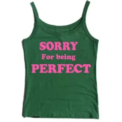 Y2K Tops|Crop Tops*Boogzel Clothing Sorry For Being Perfect Tank Top