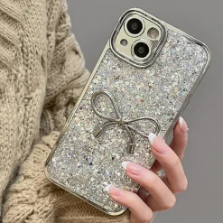 Iphone Cases*Boogzel Clothing Sparkle Bowknot iPhone Case Silver