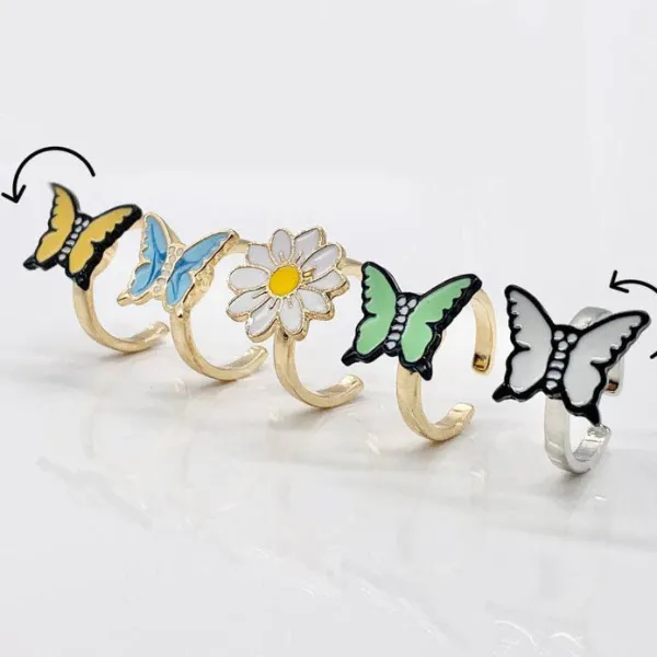 Anxiety Rings|Rings*Boogzel Clothing Spinner Butterfly Anxiety Ring