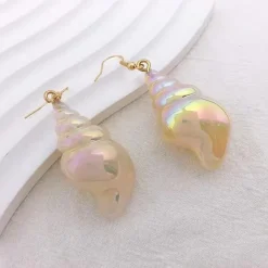 Earrings*Boogzel Clothing Spiral Shell Earrings Gold
