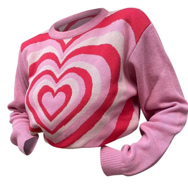 Sweaters*Boogzel Clothing Spreading Love Aesthetic Jumper Pink