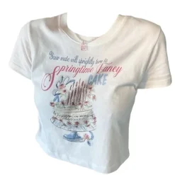 Crop Tops*Boogzel Clothing Springtime Fancy Crop Top White