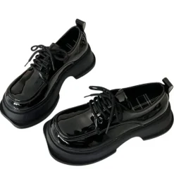 Mad|Boots / Platform Boots*Boogzel Clothing Square Toe Glossy Platform Boots