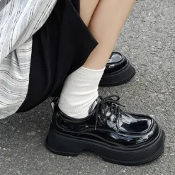 Mad|Boots / Platform Boots*Boogzel Clothing Square Toe Glossy Platform Boots