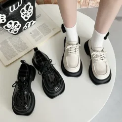 Mad|Boots / Platform Boots*Boogzel Clothing Square Toe Glossy Platform Boots