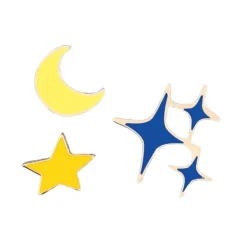 Other*Boogzel Clothing Star & Moon Aesthetic Brooch Pins