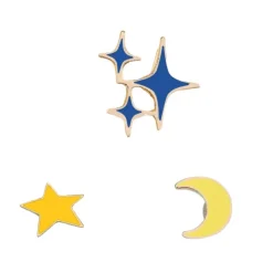 Other*Boogzel Clothing Star & Moon Aesthetic Brooch Pins