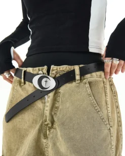 Belts & Chains*Boogzel Clothing Star & Moon Buckle Belt Black