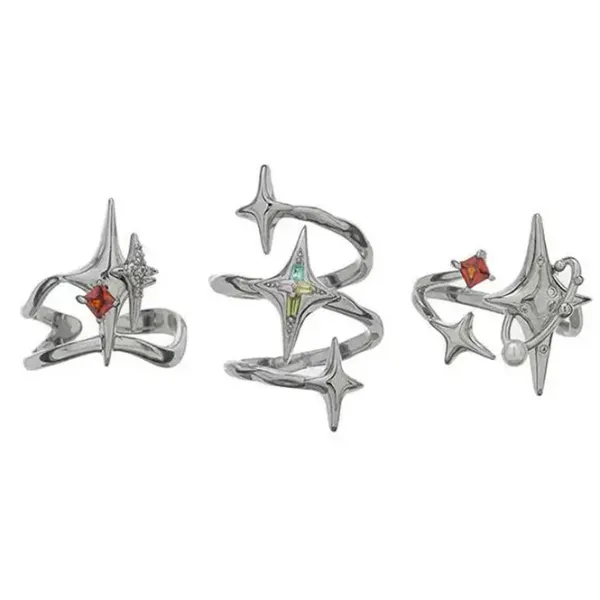 Rings*Boogzel Clothing Star Aesthetic Spiral Ring