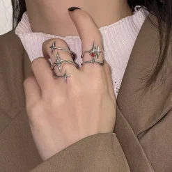 Rings*Boogzel Clothing Star Aesthetic Spiral Ring
