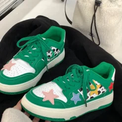 Mad|Aesthetic Sneakers*Boogzel Clothing Star Behavior Aesthetic Sneakers Green
