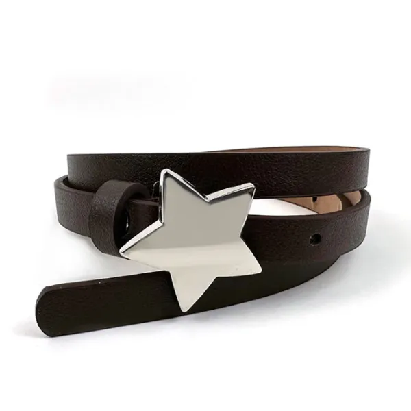 Belts & Chains*Boogzel Clothing Star Buckle Thin Belt
