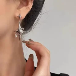 Earrings*Boogzel Clothing Star Child Aesthetic Earrings Silver