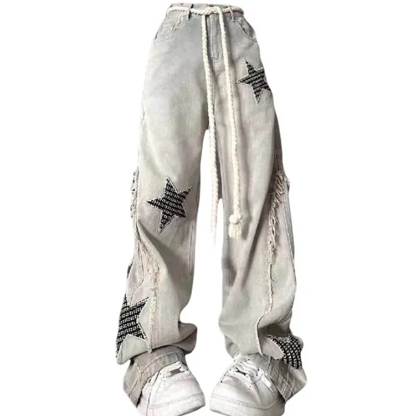 Jeans*Boogzel Clothing Star Child Baggy Jeans Grey