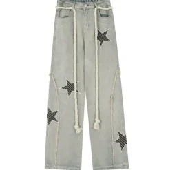Jeans*Boogzel Clothing Star Child Baggy Jeans Grey