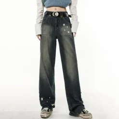 Jeans*Boogzel Clothing Star Child Wide Leg Jeans Black