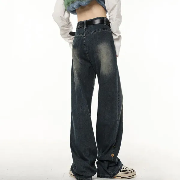 Jeans*Boogzel Clothing Star Child Wide Leg Jeans Black