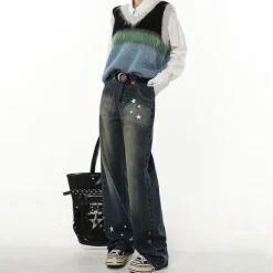 Jeans*Boogzel Clothing Star Child Wide Leg Jeans Black
