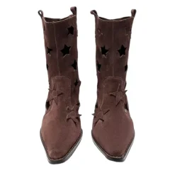 Mad|Boots / Platform Boots*Boogzel Clothing Star Cut Out Cowboy Boots Brown
