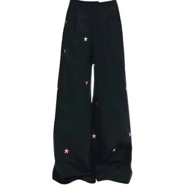 Pants & Trousers*Boogzel Clothing Star Girl Aesthetic Baggy Pants Black