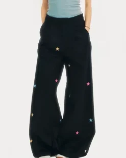 Pants & Trousers*Boogzel Clothing Star Girl Aesthetic Baggy Pants Black