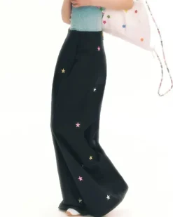 Pants & Trousers*Boogzel Clothing Star Girl Aesthetic Baggy Pants Black