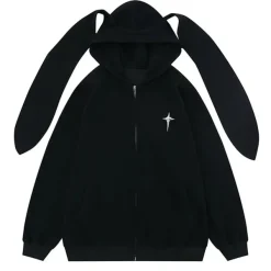 Hoodies*Boogzel Clothing Star Girl Aesthetic Bunny Ears Hoodie