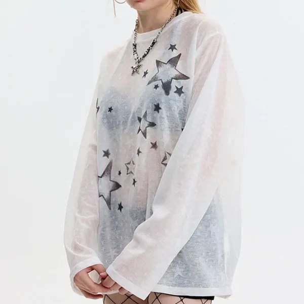 Long Sleeve Tops*Boogzel Clothing Star Girl Aesthetic Long Sleeve Top
