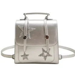 Bags & Purses*Boogzel Clothing Star Girl Aesthetic Mini Backpack Silver