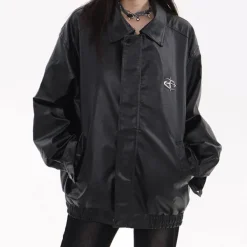 Coats & Jackets*Boogzel Clothing Star Girl Bomber Leather Jacket
