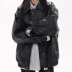 Coats & Jackets*Boogzel Clothing Star Girl Bomber Leather Jacket