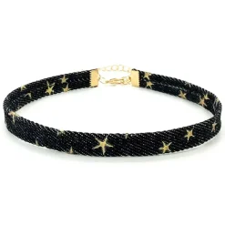 Necklaces & Chokers*Boogzel Clothing Star Girl Denim Choker