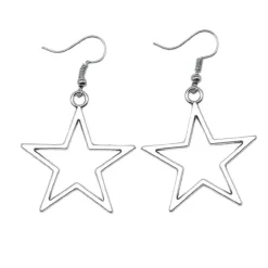 Earrings*Boogzel Clothing Star Girl Earrings Silver