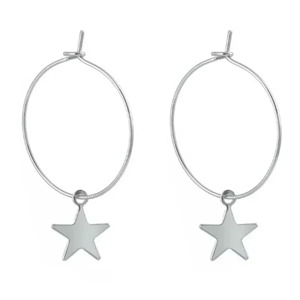 Earrings*Boogzel Clothing Star Girl Hoop Earrings