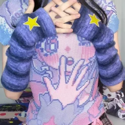 Other*Boogzel Clothing Star Girl Arm Warmers Purple