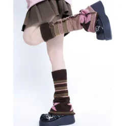Other*Boogzel Clothing Star Girl Striped Leg Warmers