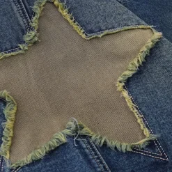 Shorts*Boogzel Clothing Star Patch Denim Shorts Blue