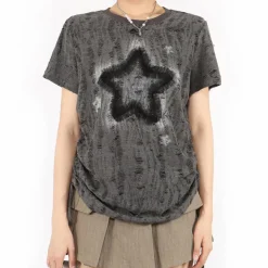 Aesthetic T-Shirts & Graphic Tees*Boogzel Clothing Star Print Relaxed Fit T-Shirt Grey