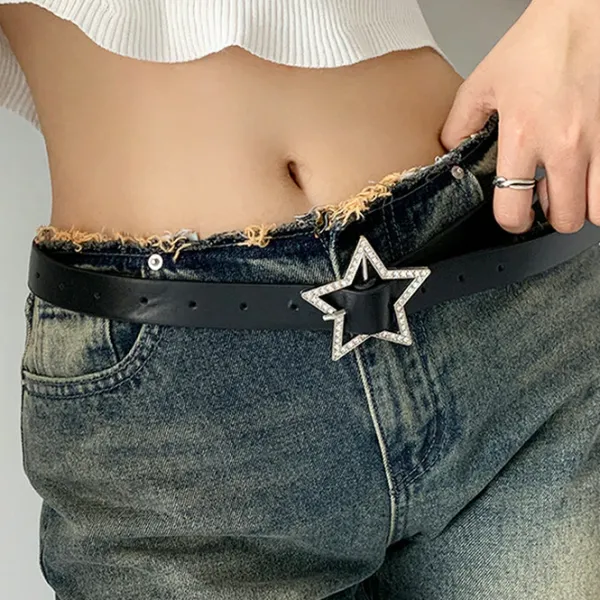 Belts & Chains*Boogzel Clothing Star Rhinestone Buckle Belt