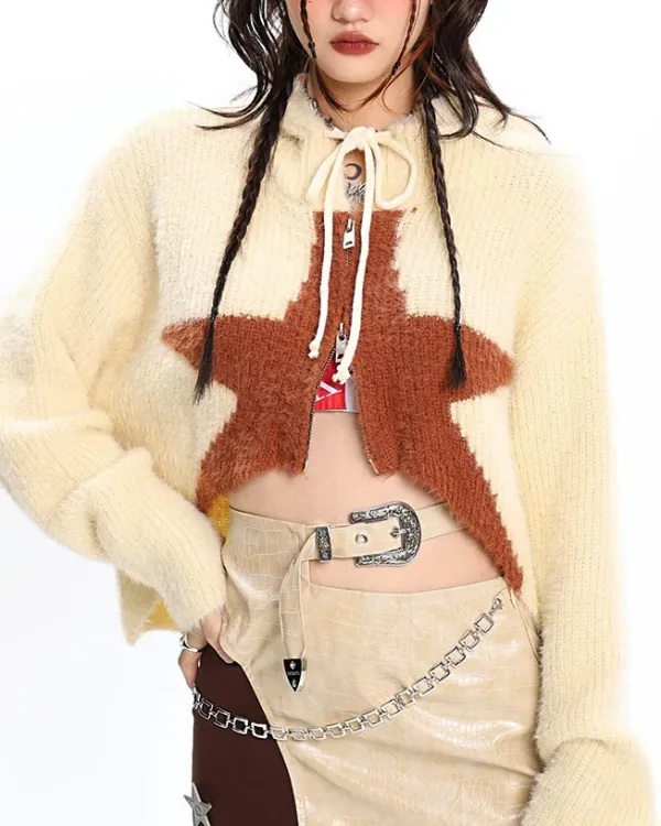 Sweaters|Hoodies*Boogzel Clothing Star Zip Up Hoodie