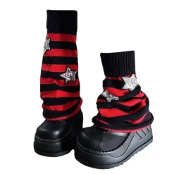 Other|Socks*Boogzel Clothing Stars Striped Leg Warmers