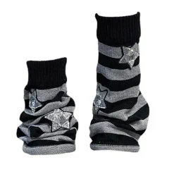 Other|Socks*Boogzel Clothing Stars Striped Leg Warmers