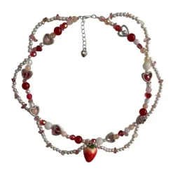 Necklaces & Chokers*Boogzel Clothing Beaded Necklace Strawberry