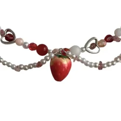 Necklaces & Chokers*Boogzel Clothing Beaded Necklace Strawberry